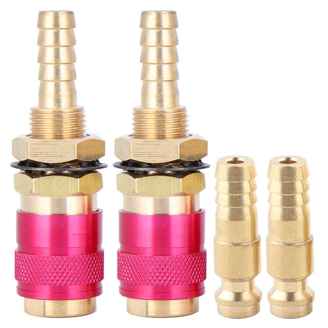 Connector Fitting, Quick Durable Water Cooled Adapter 2pcs For Gas Adapter Quick Connector For MIG TIG Welder Torch