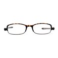thumbnail image 3 of Adjustable Lens Angle Plastic Rectangular Reading Glasses Tortoise +3.0, 3 of 4