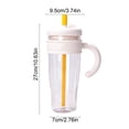thumbnail image 3 of Fridja Home Decor Clearance Scald Proof Water Cup Heat Proof Plastic Straw Water Cup Ice Bar Water Cup Large Capacity Straw Drop Proof Portable Water Cups, 3 of 6