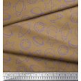 thumbnail image 3 of Soimoi Brown Modal Satin Fabric Planet & Stars Galaxy Print Sewing Fabric Yard 42 Inch Wide, 3 of 3