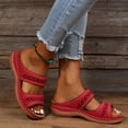 thumbnail image 2 of Kcodviy Women Summer Solid Color Low Heel Sandals for Women Slip on Casual Open Heeled Sandals for Women Toe Wedges Soft Bottom Sandals Women Rubber Breathable Slippers Shoes Sandals, 2 of 6