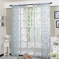 thumbnail image 1 of Kadlawus Sheer Curtain, Flower Pattern Voile Curtain, Light Filtering Window Curtain, Modern Sheer Drape for Living Room, Decorative Curtain for Bedroom, 1 of 8