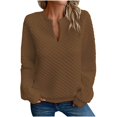 thumbnail image 1 of Timegard Womens Sweatshirts V Neck Casual Pullover Tops Sports Solid Color Workout Running Tops, 1 of 9