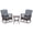 Grey, variant on Costway 3 PCS Patio Rocker Set Outdoor Wicker Rocking Chairs with Double-Layer Coffee Table Beige