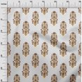 thumbnail image 2 of oneOone Silk Tabby Fabric Leaves & Floral Block Print Sewing Fabric BTY 42 Inch Wide, 2 of 4