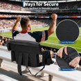 thumbnail image 4 of Garvee 24.5" Wide Stadium Seats with Back Support, 6 Adjustable Angle, Pockets, Cup Holders, Black, 4 of 7