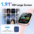 thumbnail image 3 of Montre Intelligente pour Android et iPhone, Montre Intelligente Étanche IP68 pour Femmes et Hommes avec Plus de 100 Modes Sportifs, Traqueur de Mise en Forme de 1,91 Po, Montre Intelligente avec Appel Bluetooth (Répondre/faire des Appels), pour Cadeau Pink, 3 of 5