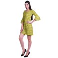 thumbnail image 3 of Moomaya Robe Courte Imprimée pour Femmes, Manches Évasées, Coupe Droite, Robes pour Femmes, Vêtements d'Été Décontractés, 3 of 6