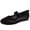 Black, variant on Women's Comfy Elastic Strap Wedge Slip-On Shoes, Womens Round Toe Ballet Wedge Dress Shoes