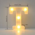 thumbnail image 2 of Vaidha Alphabet LED Letter Lights Light Up White Plastic Letters Standing Hanging A-M &, 2 of 2
