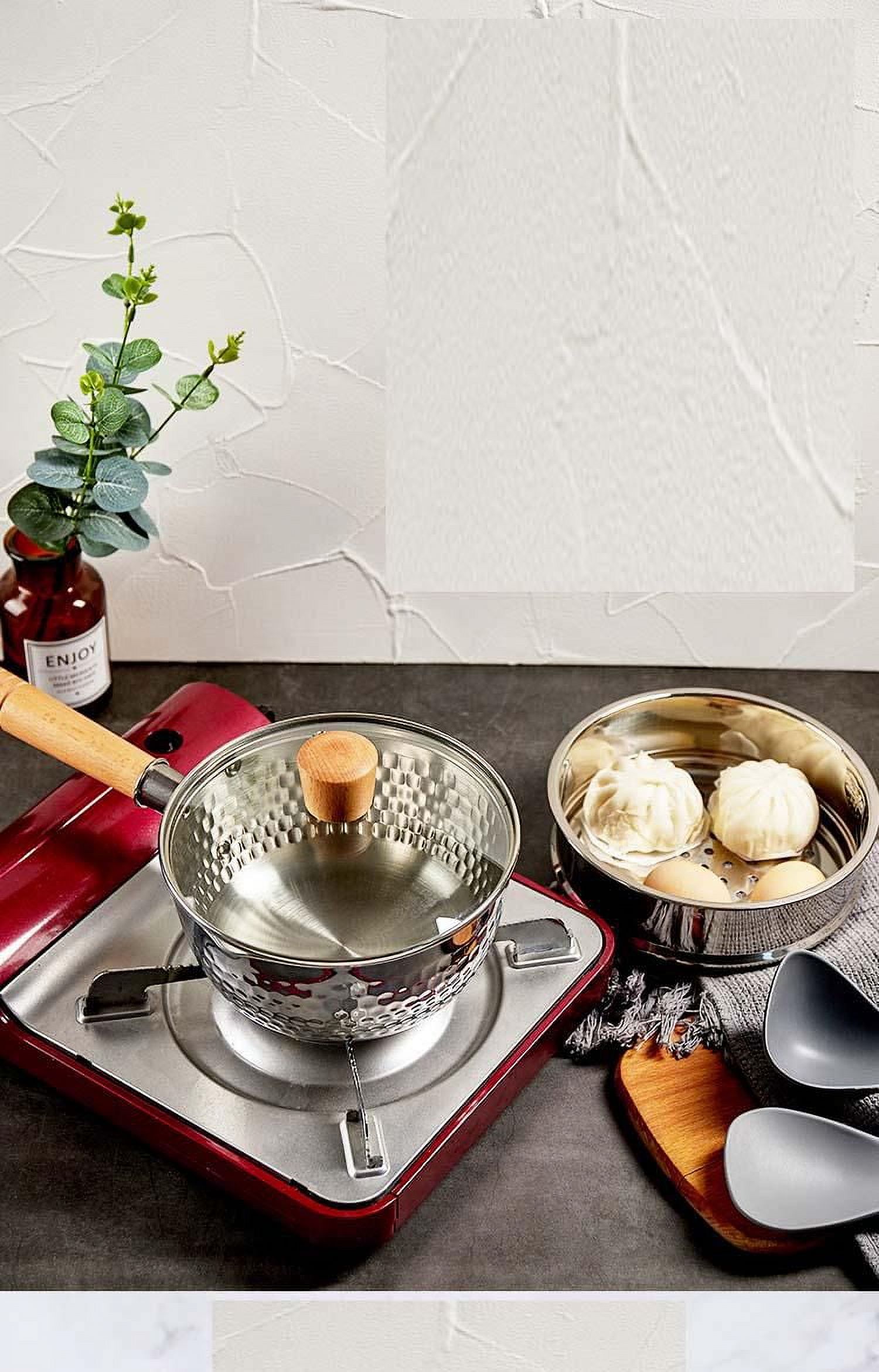 Sunwealth All-in-One 2.2 Quart Yoshikawa Steamer / Sauce Pan Set with Lid