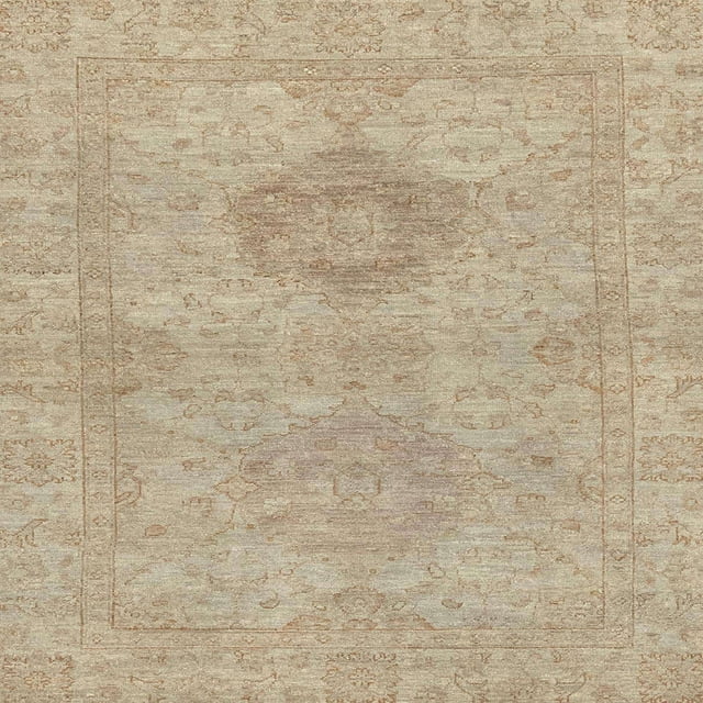 Ahgly Company Tapis d'Intérieur Carrés Abstraits Bruns Abstraits pour Aire, 8 Pieds Carré
