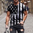 thumbnail image 1 of Jsaierl T-Shirts pour Hommes du 4 Juillet Patriotiques Rouges, Blancs et Bleus à Imprimé, T-Shirts Tendance à Col Rond, Americana, T-Shirt à Manches Courtes, 1 of 3