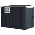 thumbnail image 1 of Outsunny 4' x 8' Metal Tool Shed, Outdoor Shed with Window and 2 Vents, 1 of 10