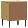 thumbnail image 5 of vidaXL Bedside Cabinet with Metal Legs Brown Solid Wood Pine OSLO, 5 of 5