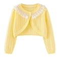 thumbnail image 1 of RXIRUCGD Veste Décontractée à Capuche pour Enfants avec Nœud, Boutons, Perforation, Col Rond, Manches Longues (Jaune, Taille : 4-5 Ans), 1 of 8