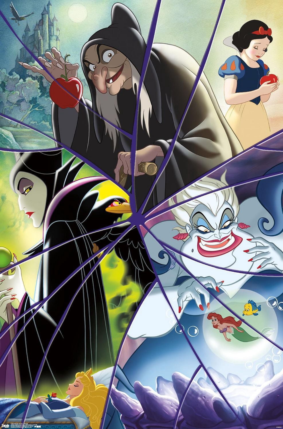 Disney VIllains - Collage Wall Poster, 22.375" x 34"