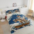 thumbnail image 4 of Erosebridal Dog Riding Dinosaur Bedding Twin Comforter Set,Cartoon Wildlife Down Comforter,Animal Decor,Reversible,Lightweight,2-Piece, 4 of 7