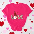 thumbnail image 1 of Meichang T-Shirt de la Saint-Valentin pour Femmes, Mignon T-Shirt à Imprimé Cœur, Manches Courtes, Col Rond, Hauts Mignons, Coupe Ample, T-Shirts de Fête, Saint-Valentin, 1 of 6