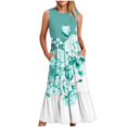 thumbnail image 2 of SDNall Womens Round Neck Sleeveless Printed Dress, 2 of 9