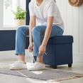 thumbnail image 4 of Songmics Storage Ottoman, Small Ottoman Foot Rest With Legs, 15 X 15 X 15.7 Inches Foot Stool, Ottoman With Storage, Load Up To 660 Lb, For Living Room, Bedroom, Dorm, Midnight Blue Ulsf14In, 4 of 6