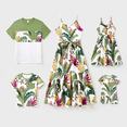 thumbnail image 1 of PatPat Ensemble Assorti pour la Famille, Haut à Manches Courtes Ou Robe Camisole à Imprimé Floral Tropical, 1 of 7