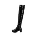 thumbnail image 4 of Foreign Trade Candy Color Patent Leather Ladies Back Zipper Thick Heel Round Toe Over-the-knee Boots, 4 of 9
