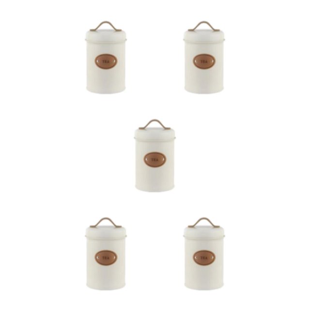 Wweixi Transparent Tea Jars For Storing And Displaying Favorite Tea Leaves Food Grade Metal Kitchen Storage Jars Jars Kitchen Beige tea 5Set