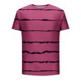 thumbnail image 5 of Qertyioot Chemises Hawaïennes pour Hommes en Solde, Col Rond Rayé Imprimé Pull Entraînement Physique Manches Courtes, 5 of 5
