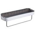 thumbnail image 1 of EGNMCR Bathroom Storage & Organization Adhesive White Shower Caddy, Adhesive No Drill Rack Floating Shower Shelf With Hooks, Suction, Shower Organizer For Bathroom Camper Storage rack, 1 of 7