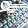 thumbnail image 2 of TianQi 10 PCS Blue Switch Replacement 3 PIN Blue Mechanical Keyboard Switches Clicky Accurate Typing, Dustproof Keyboard Switch for LED Keyboard, Mechanical Gaming Keyboard, 2 of 5