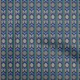 thumbnail image 1 of oneOone Polyester Spandex Medium Blue Fabric Tribal Craft Projects Decor Fabric Printed By The Yard 56 Inch Wide, 1 of 5
