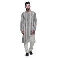 thumbnail image 1 of Atasi Kurta Pyjama Asymétrique Décontracté Imprimé pour Hommes Ensemble de Kurta Long de Designer, 1 of 4