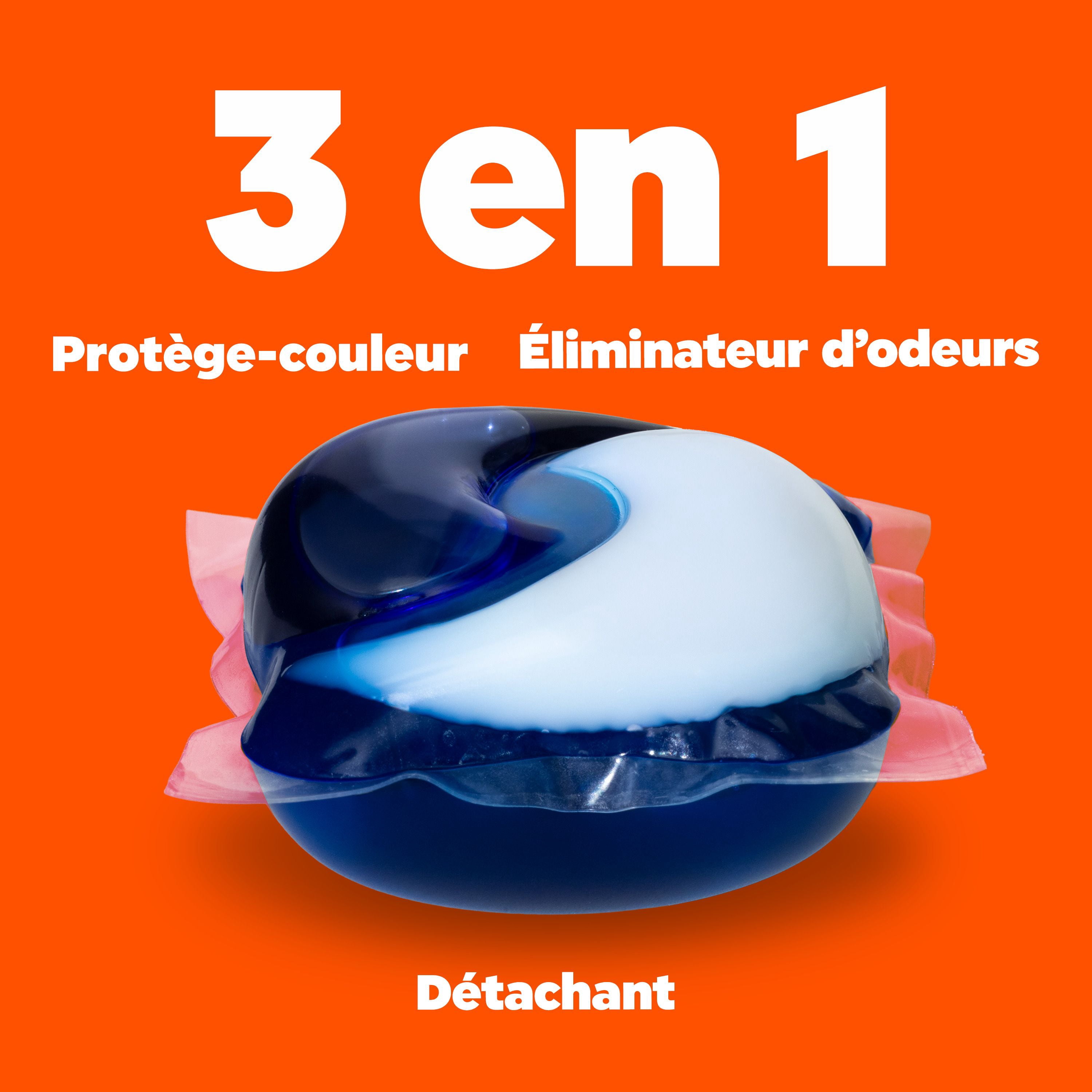 Tide Capsules de Détergent à Lessive, Parfum Prairie Fleurie, 3 en 1 Détachant, Éliminateur d'Odeurs, Protecteur des Couleurs, Capsules de Savon à Lessive Concentré, 16 Unités