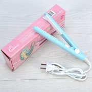 TOPINCN Mini Hair Straightener, Mini Flat Iron,4Colors 2 in 1 Mini Hair Straightener Ceramic Tourmaline Plate Beauty Flat Iron Heating Curler