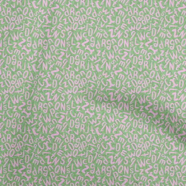 oneOone Velvet Sea Green Fabric Alphabet Sewing Craft Projects Fabric Prints By Yard 58 Inch Wide