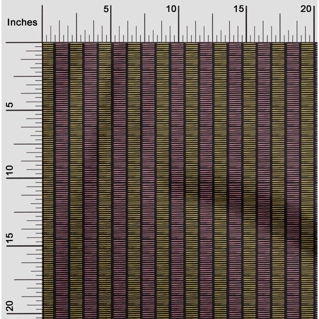 oneOone Cotton Flex Fabric Stripe Block Printed Craft Fabric BTY 40 Inch Wide