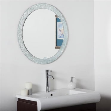 Decor Wonderland SSM5005-3 Molten Round Bathroom Mirror
