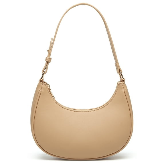 Barabum Shoulder Bag with Detachable Long Strap,Y2K Trendy Purse Vegan Leather Hobo Handbags,Crescent going out everyday Bag