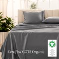 thumbnail image 2 of Bare Home Ensemble de Draps 100 % Coton Biologique - Tissage Satin, 2 of 7