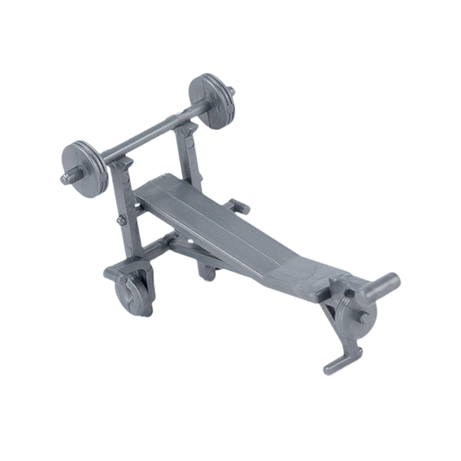HILABEE 1/20 Exercise Equipment Model Gym Equipment Model Diorama Model Train Layout Bench barbell rack