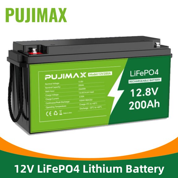 BMS 200Ah 2560Wh 12V Cycle Solar Golf For LiFePO4 RV Battery Cart Deep Built-in