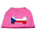 thumbnail image 1 of Bone Shaped Czech Republic Flag Screen Print Shirts Bright Pink Xl (16), 1 of 1