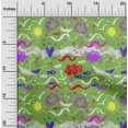thumbnail image 2 of oneOone Cotton Cambric Green Fabric Ocean Life Sewing Craft Projects Fabric Prints By Yard 42 Inch Wide, 2 of 5