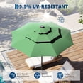 thumbnail image 4 of Yiwa 10ft Solar Patio Umbrella Offers a 3-Tier Design With Built-In Led Lights, Easy Crank And Push Button Tilt, Vented Top, And 8 Durable Ribs, Making It Ideal For Your Pool, 4 of 7