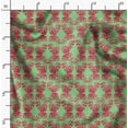 thumbnail image 2 of Soimoi Brown Silk Fabric Blocks Block Printed Fabric 1 Yard 44 Inch Wide, 2 of 3