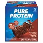 Pure Protein Chocolate Deluxe Bars | 21g Protein | Gluten Free | 3g Sugar | 12 x 50g Bars | High Protein Snack for Energy & Muscle Recovery