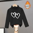 thumbnail image 2 of Girl's Fall T Shirts High Collar Velvet Warmth Soft Unisex E Going Out Fall Tops for 5-6 Years, 2 of 3