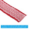 thumbnail image 4 of Unique Bargains Ruban en Toile de Jute 2,4 Pieds de Large 2,2 Yards Rouleau de Dentelle Blanche Tissu d'Emballage Rouleau Rouge 2 Pcs, 4 of 6