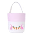 thumbnail image 2 of Easter Storage Basket Children's Party Embroidered Bunny Egg Tote Basket, 2 of 6